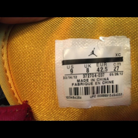 Jordan Flight 1 Black Yellow Men’s Size 9 - Picture 7 of 8